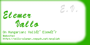 elemer vallo business card